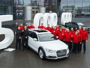 Компания Audi выпустила пятимиллионный автомобиль с полным приводом quattro